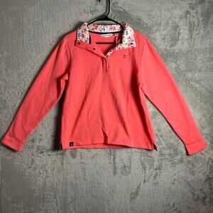 Lighthouse Women’s Coral Long Sleeve Button Snap Pullover Size 6 New